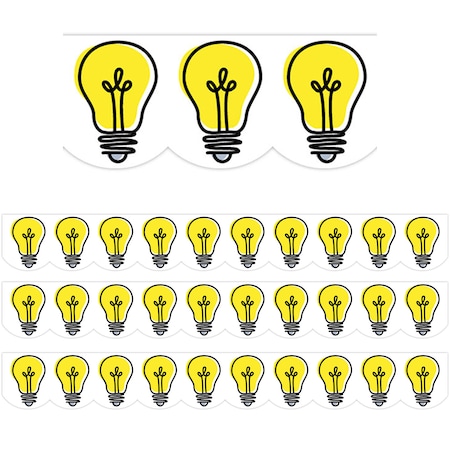 Creative Teaching Press Doodle Lightbulbs EZ Border, Classroom Border Trim, PK72 10430